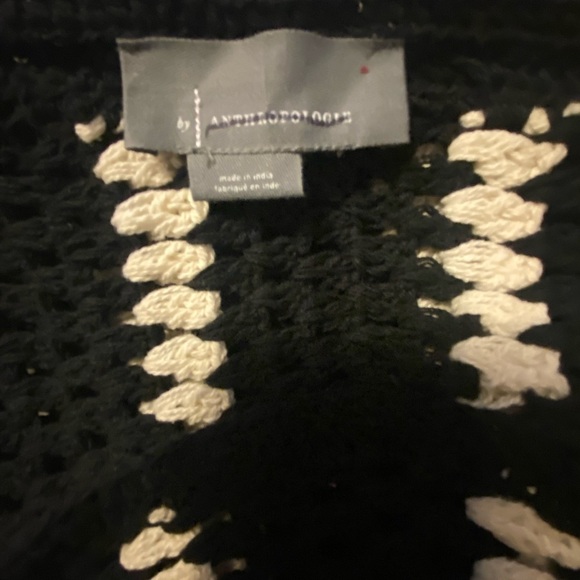 Anthropologie One-Shoulder Crochet Poncho NWOT - Picture 7 of 7